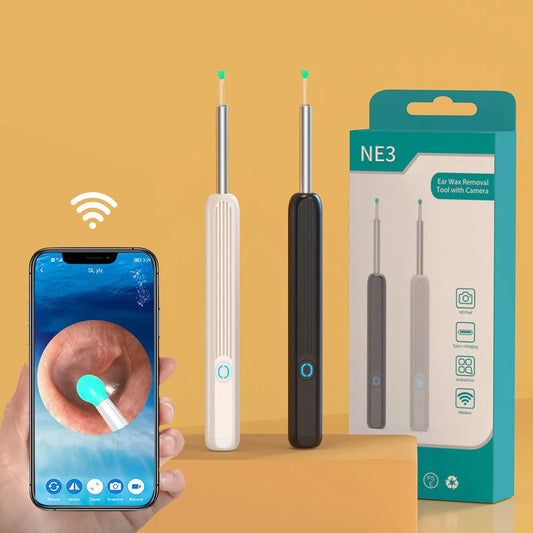 NE3 Wireless Ear Cleaner Camera - LED Otoscope Cleaning Kit