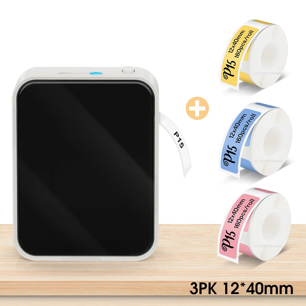 Marklife P15 Portable Bluetooth Thermal Label Printer with Inkless Printing