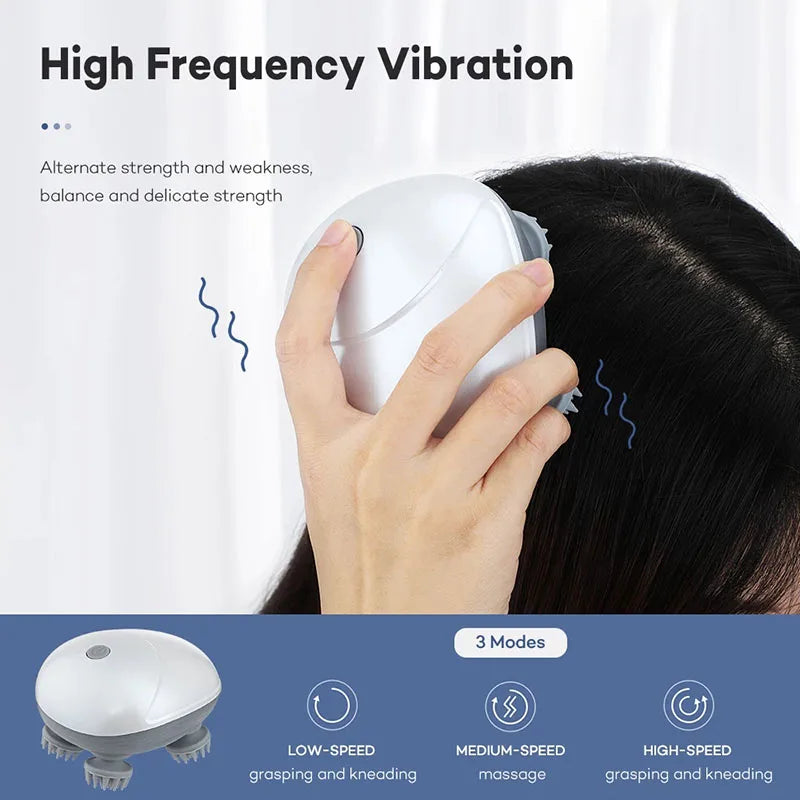 Electric Cat-Shaped Scalp & Body Massager for Head, Neck and Shoulders