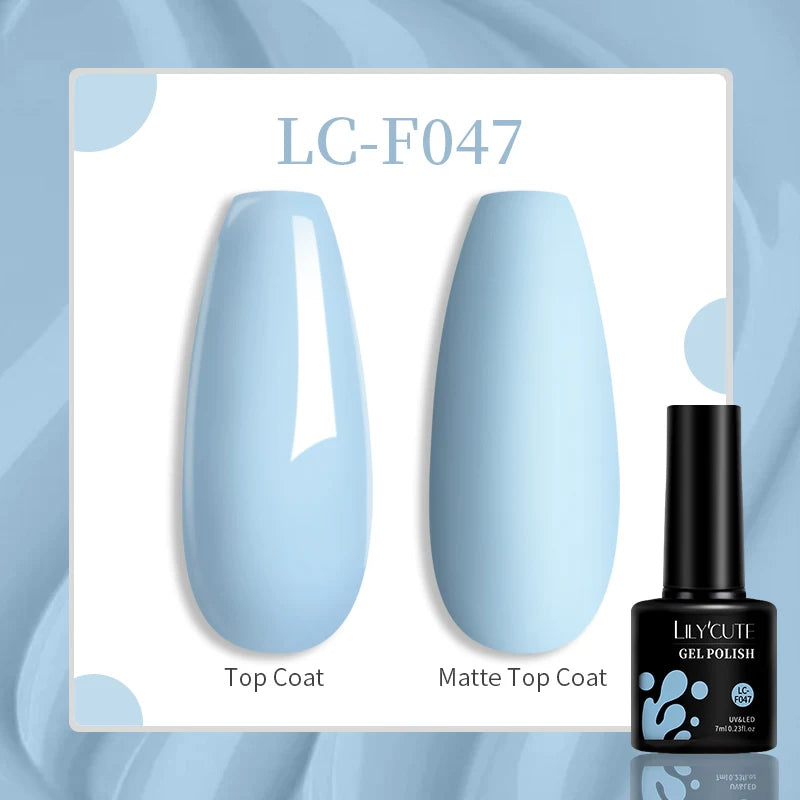 LILYCUTE 7ml UV LED Gel Nail Polish with 129 Color Options
