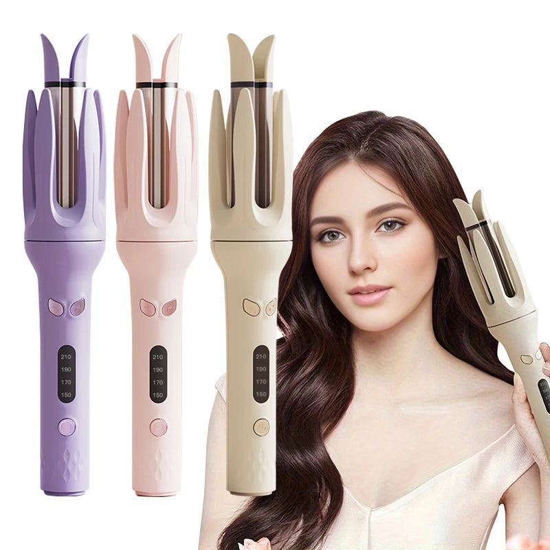 Automatic 28mm Ceramic Ionic Hair Curler - Anti-Tangle Rotating Styler