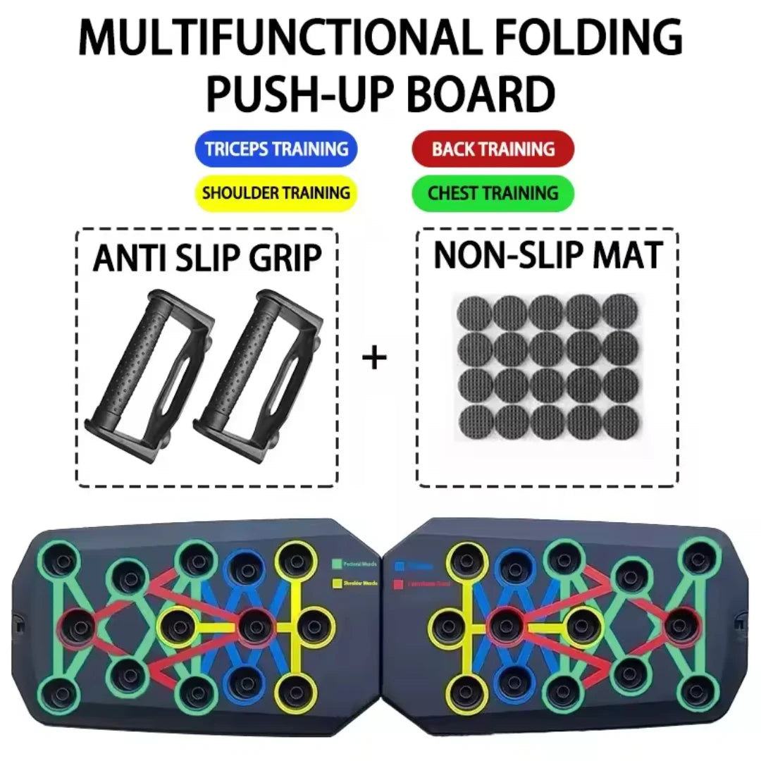 Foldable Push-Up Board Set - Full Body Strength Trainer