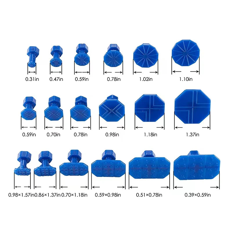 Paintless Car Dent Puller Kit with Multi-Size Suction Cups
