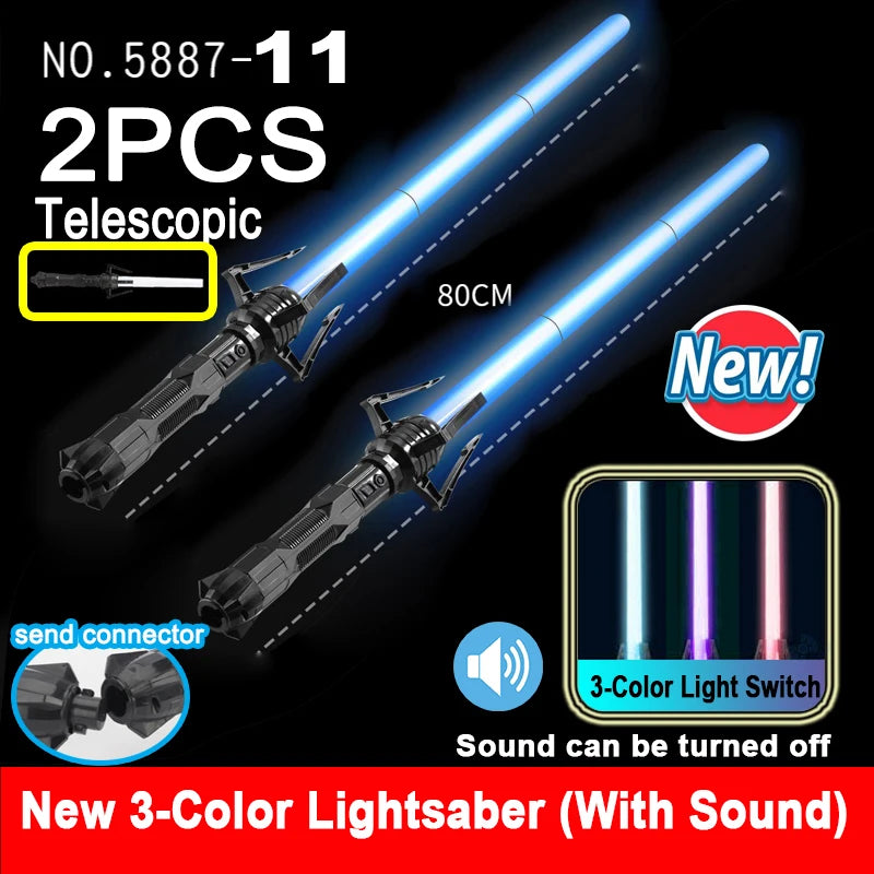 RGB Lightsaber Laser Sword Toy - 7 Color Flashing Saber Gift