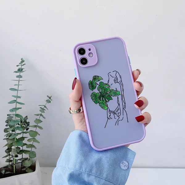 Retro Abstract Geometry Shockproof Phone Case for iPhone Models
