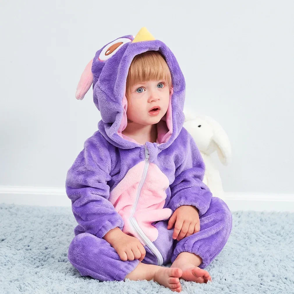 Baby Winter Lion Animal Hooded Romper