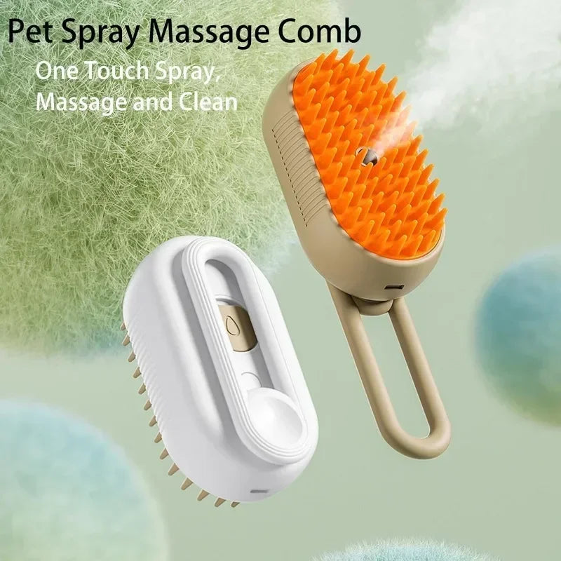 3-in-1 Electric Spray Grooming Brush for Dogs and Cats