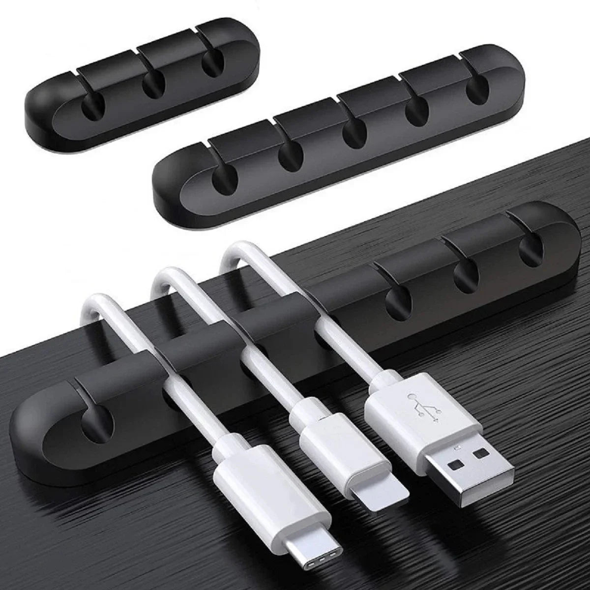 NNBILI Silicone Cable Organizer Clip for USB, Mouse, and Headphone Wires