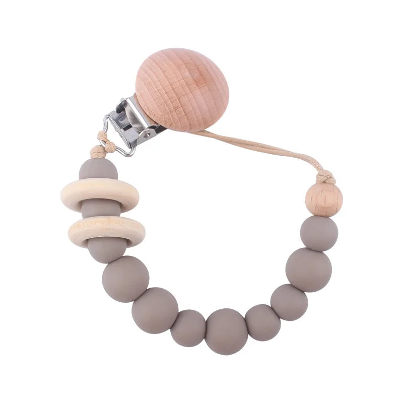Silicone Bead Pacifier Clip Anti-Drop Chain