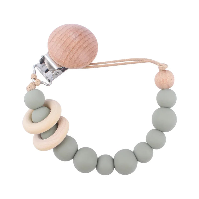 Silicone Bead Pacifier Clip Anti-Drop Chain