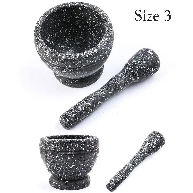 Resin Mortar and Pestle Bowl for Garlic, Herbs and Spice Grinding