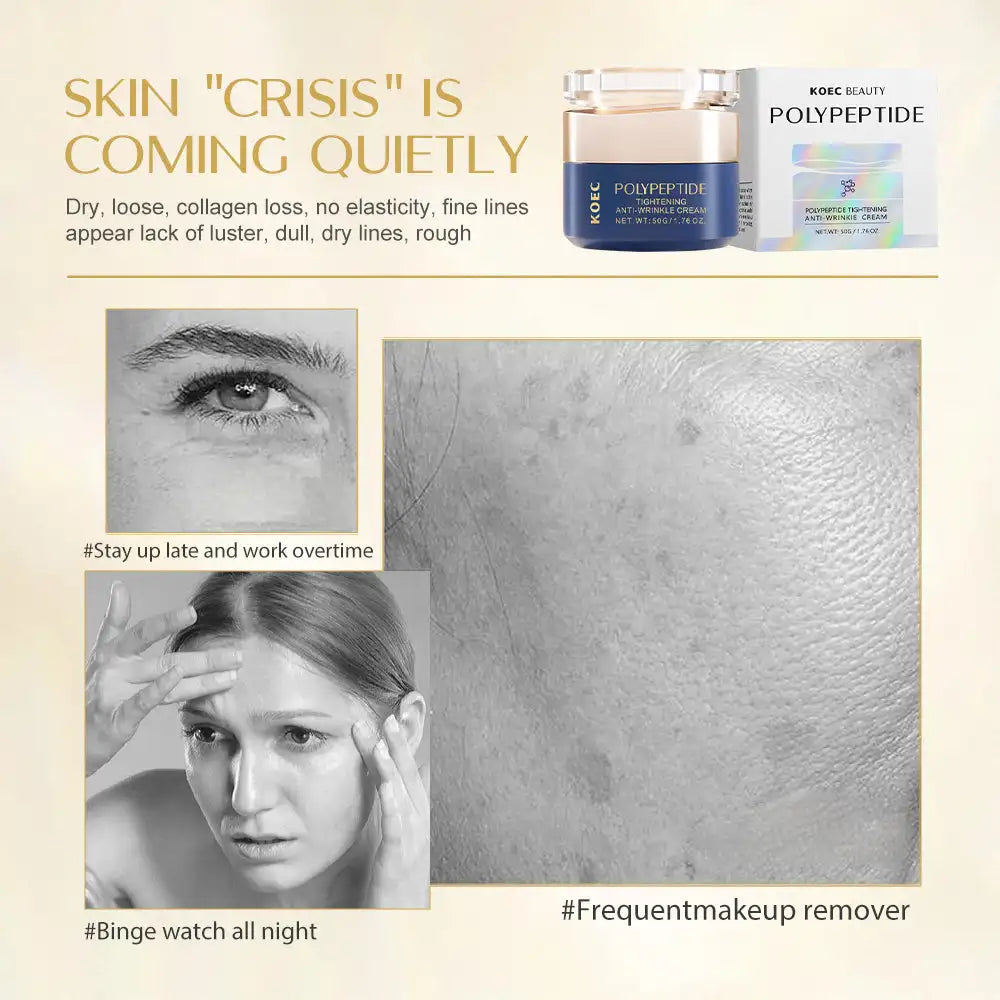 KOEC 50g Polypeptide Anti-Wrinkle Face Cream with Squalane and Shea Butter