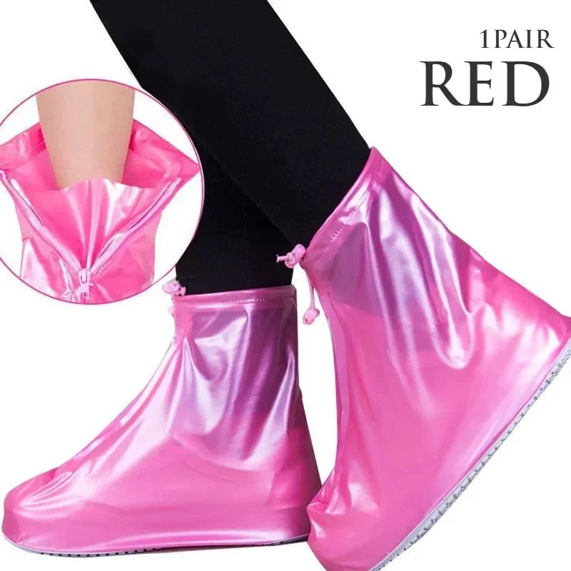 Reusable Waterproof Shoe Covers with Non-Slip PVC Protection