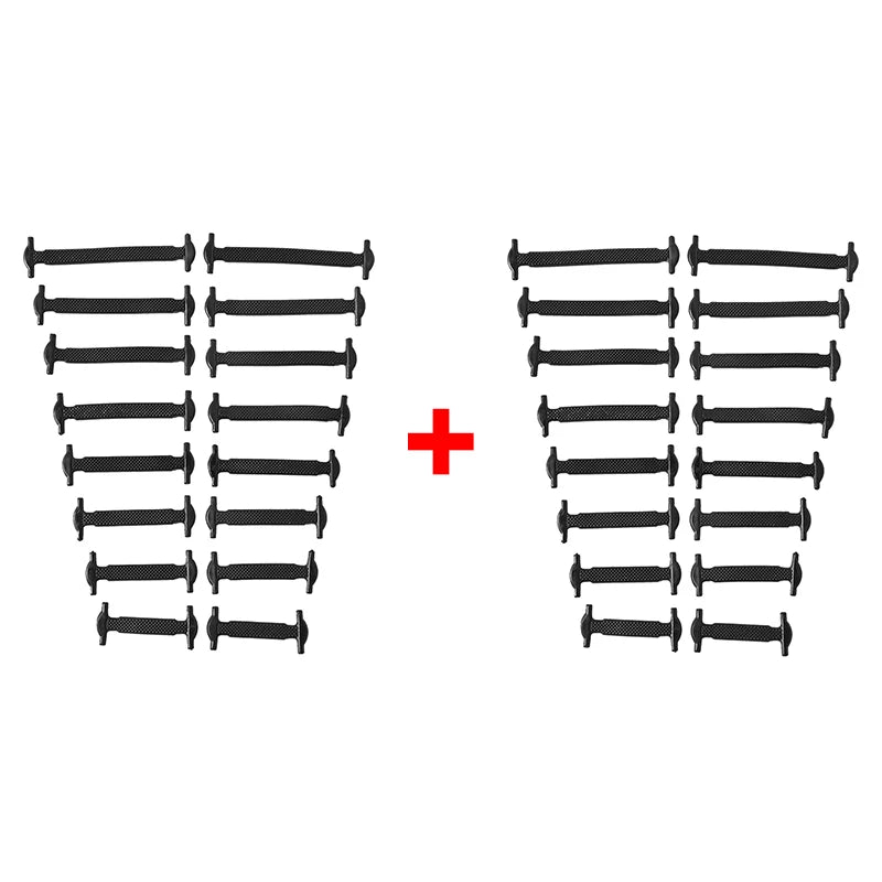 16-Piece No-Tie Silicone Shoelaces Set