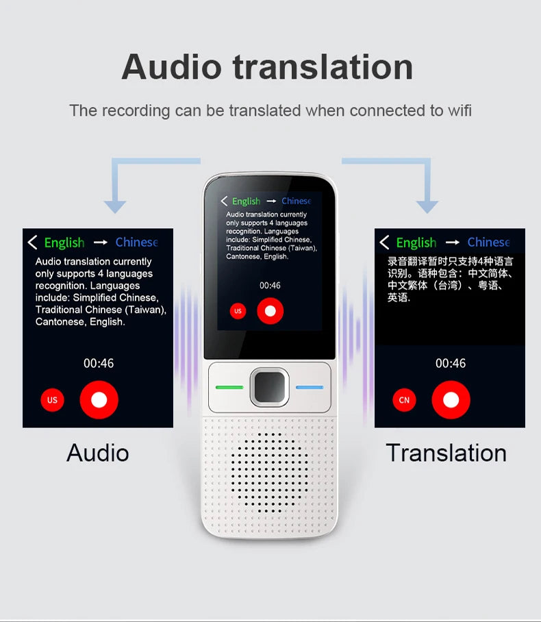 T10 Smart Voice Translator with 137 Languages and Real-Time Translation