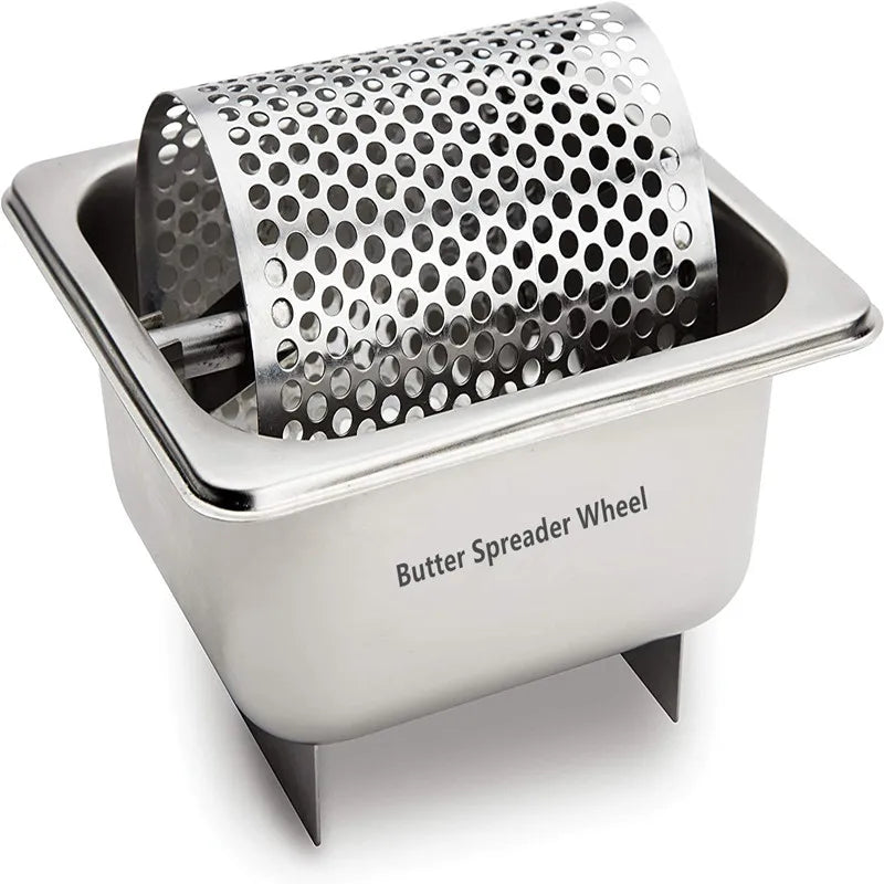 Stainless Steel Butter Wheel Spreader for Burgers, Toast, and Baking