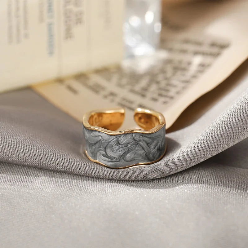 Retro Gold Adjustable Irregular Open Ring