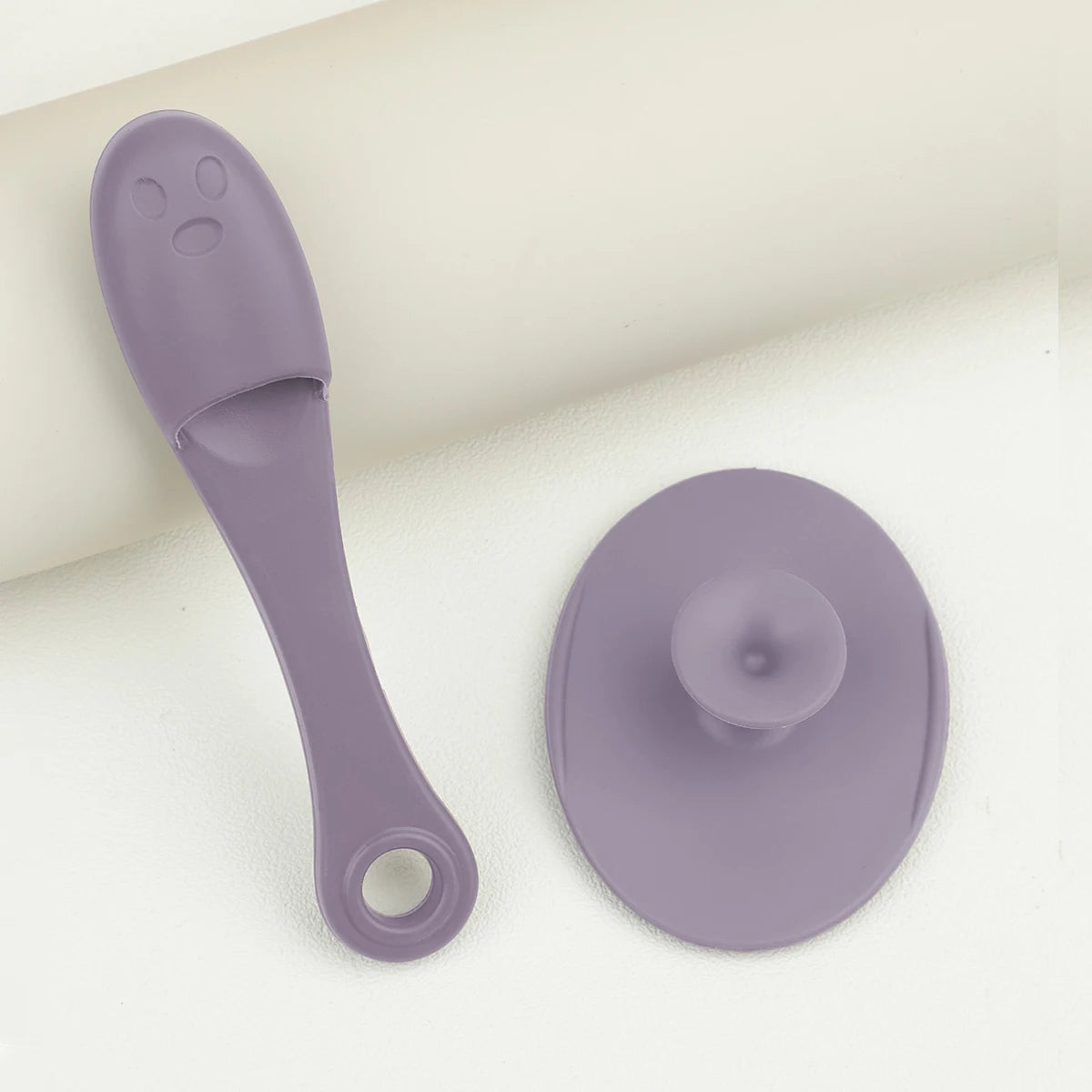 2-Piece Silicone Facial Cleansing Brush Set - Blackhead Removal Tool