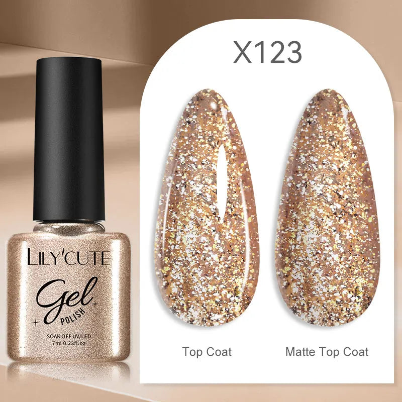 LILYCUTE 5ml Reflective Glitter Nail Liner Gel - Sparkle Art Polish