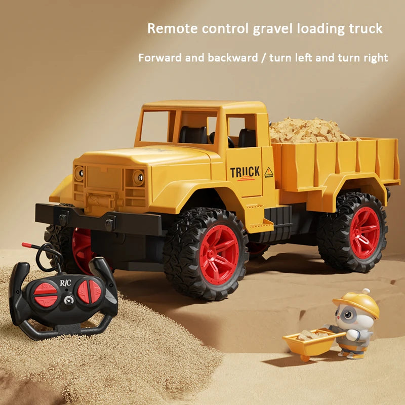 Alloy Remote Control Excavator Toy - Lights & Sound Vehicle