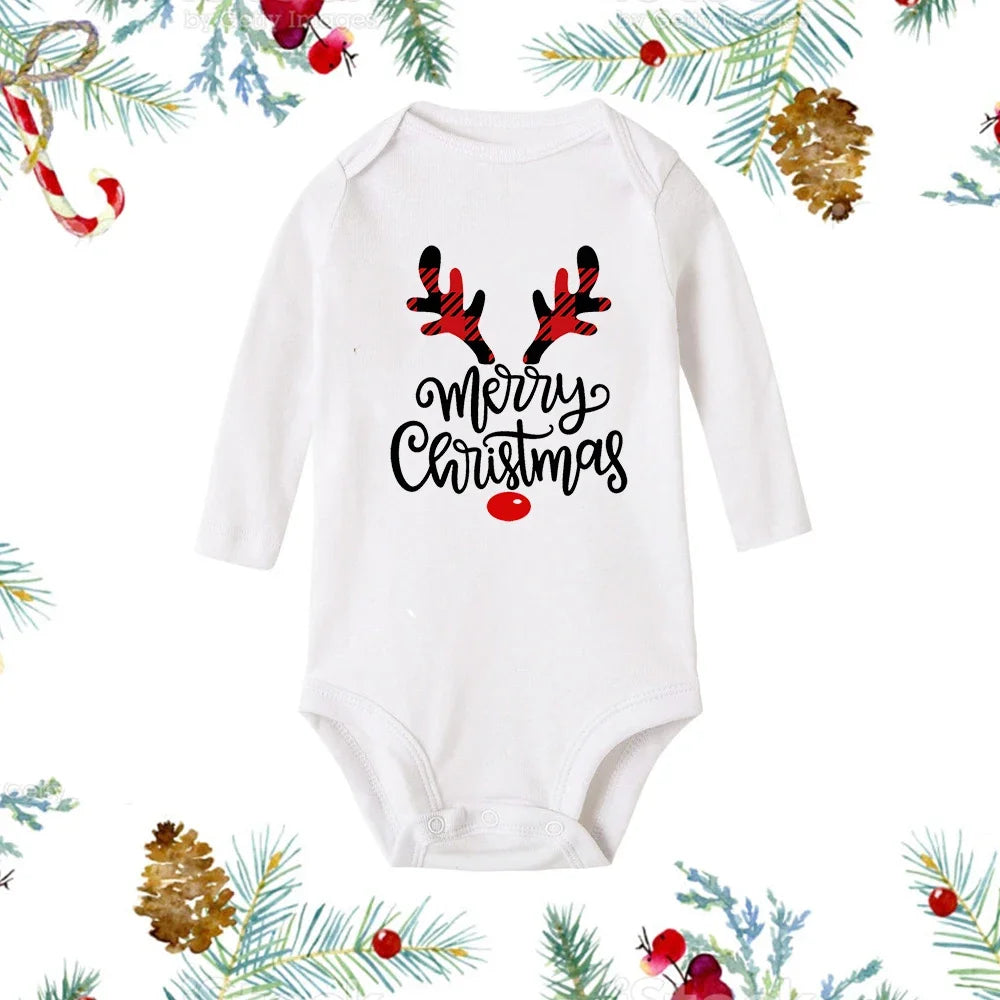 My First Christmas Long Sleeve Baby Romper