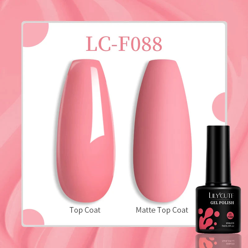 LILYCUTE 7ml UV LED Gel Nail Polish with 129 Color Options