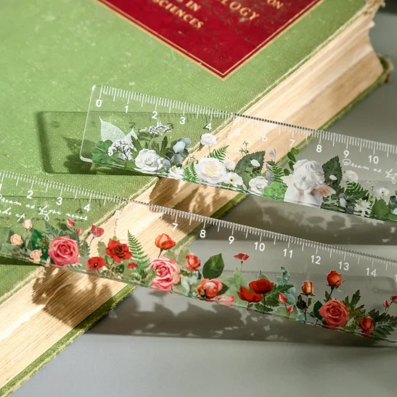 15cm Daisy Rose Ruler - Flower Measuring Drawing Tool