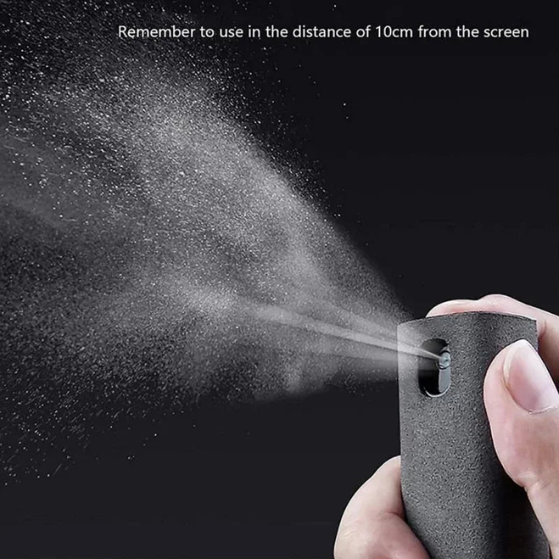 2-in-1 Microfiber Screen Cleaner Spray Bottle for Phones & Glasses