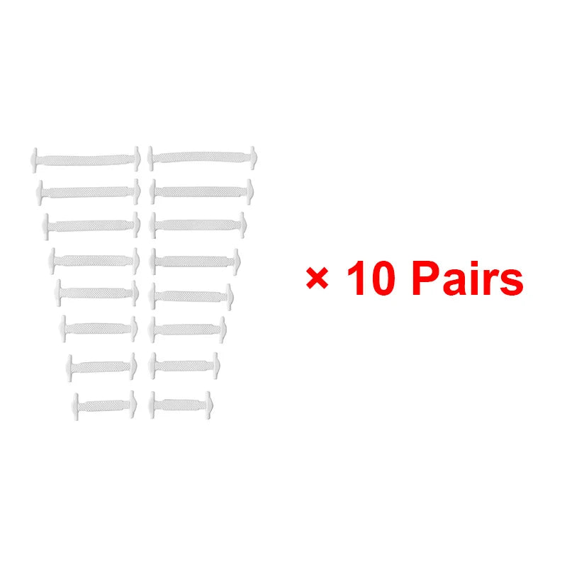 16-Piece No-Tie Silicone Shoelaces Set