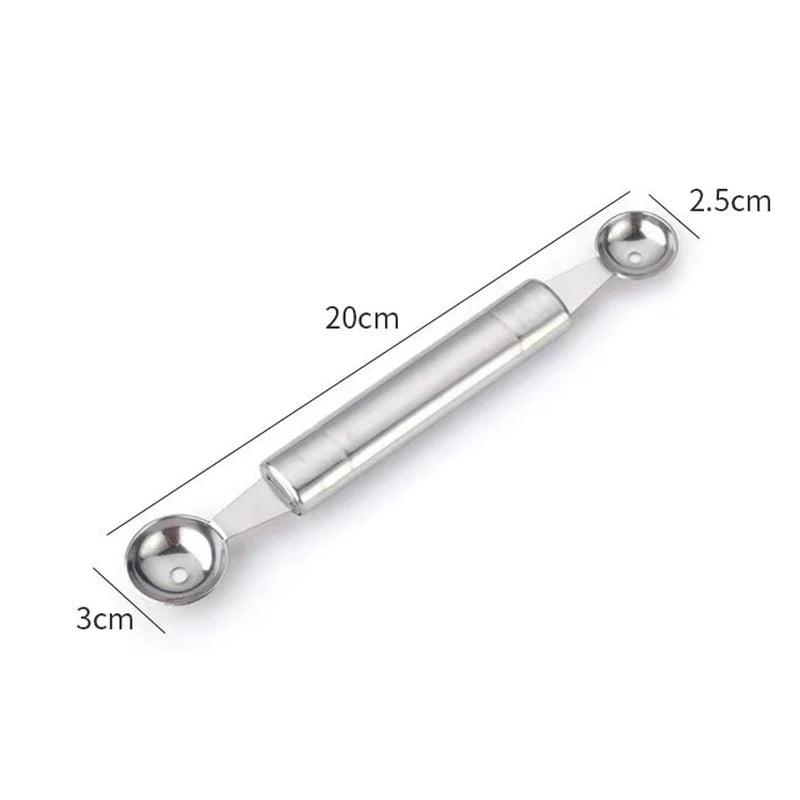 Double-Headed Stainless Steel Melon Baller and Fruit Scoop
