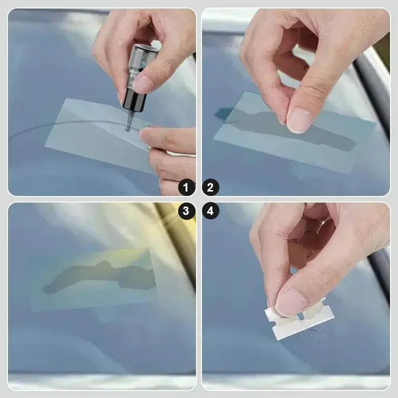 Windshield Crack Repair Resin Fluid - Car Glass Restore Glue