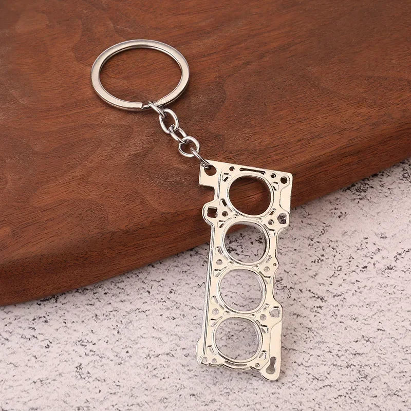 Gearbox Gear Head Metal Keychain for Car Keys