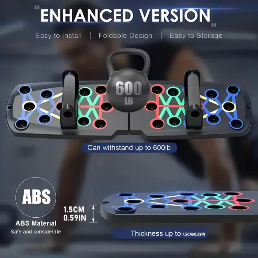 Foldable Push-Up Board Set - Full Body Strength Trainer