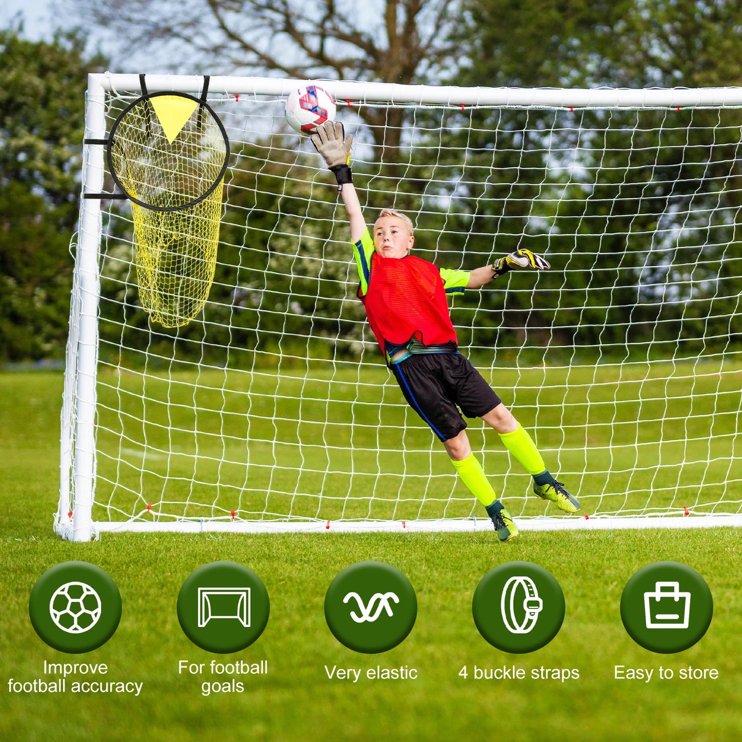 Foldable Football Target Net Set for Soccer Training Practice
