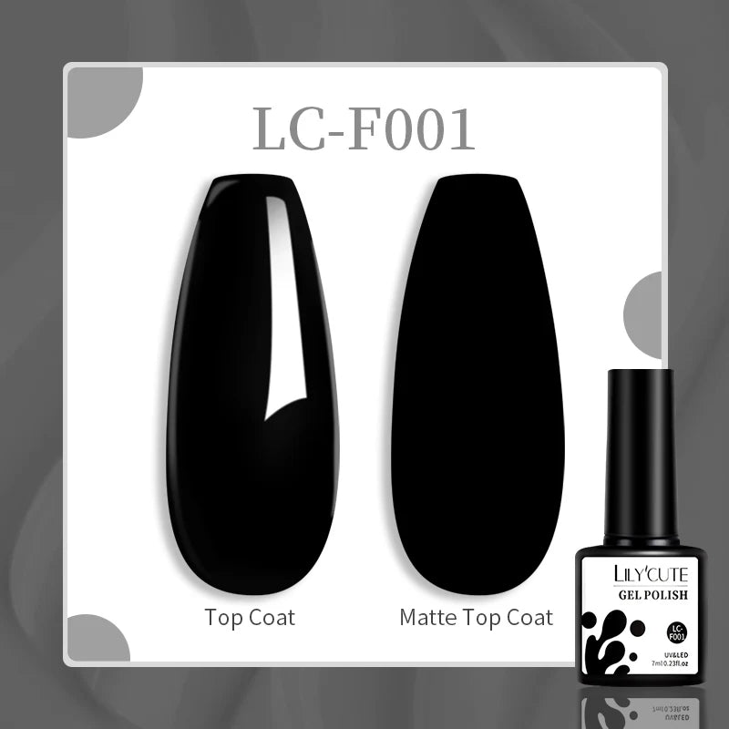 LILYCUTE 7ml UV LED Gel Nail Polish with 129 Color Options