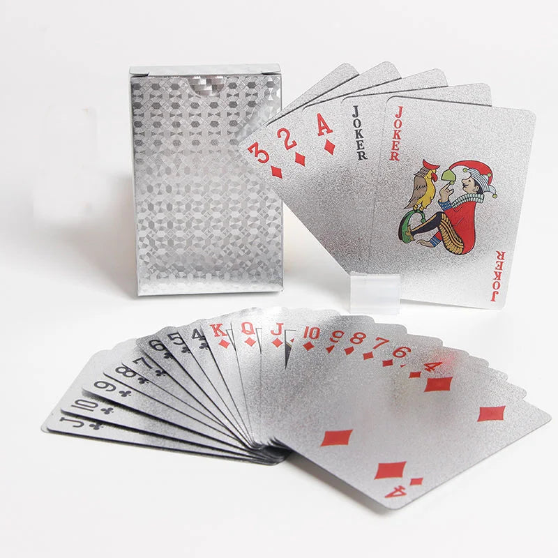 24K Gold Foil Waterproof Plastic Playing Cards Gift Deck