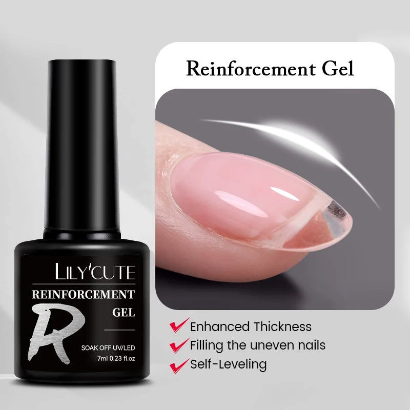 LILYCUTE 7ml UV LED Gel Nail Polish with 129 Color Options