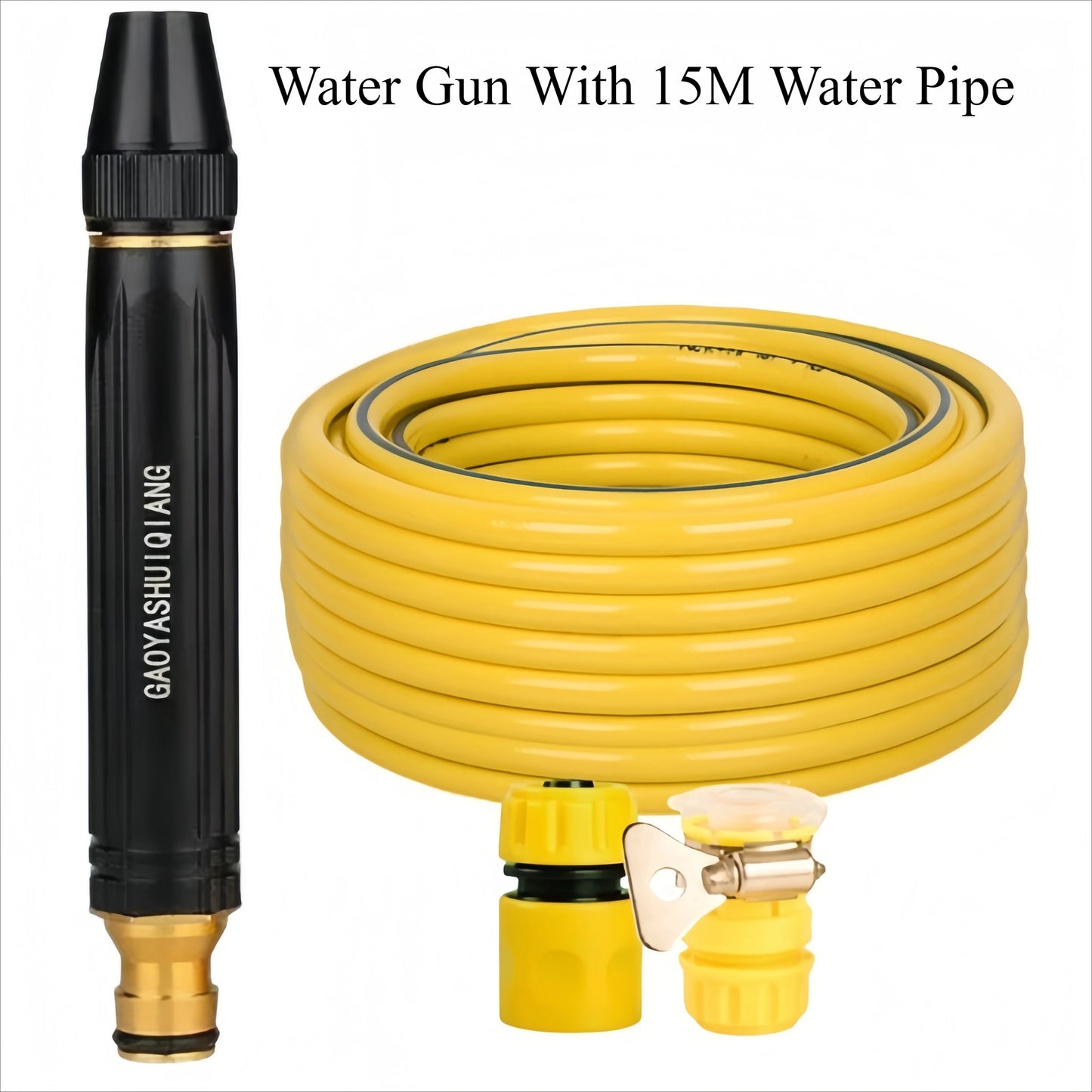 High Pressure Portable Car Wash Gun with Alloy Nozzle and Water Column Spray