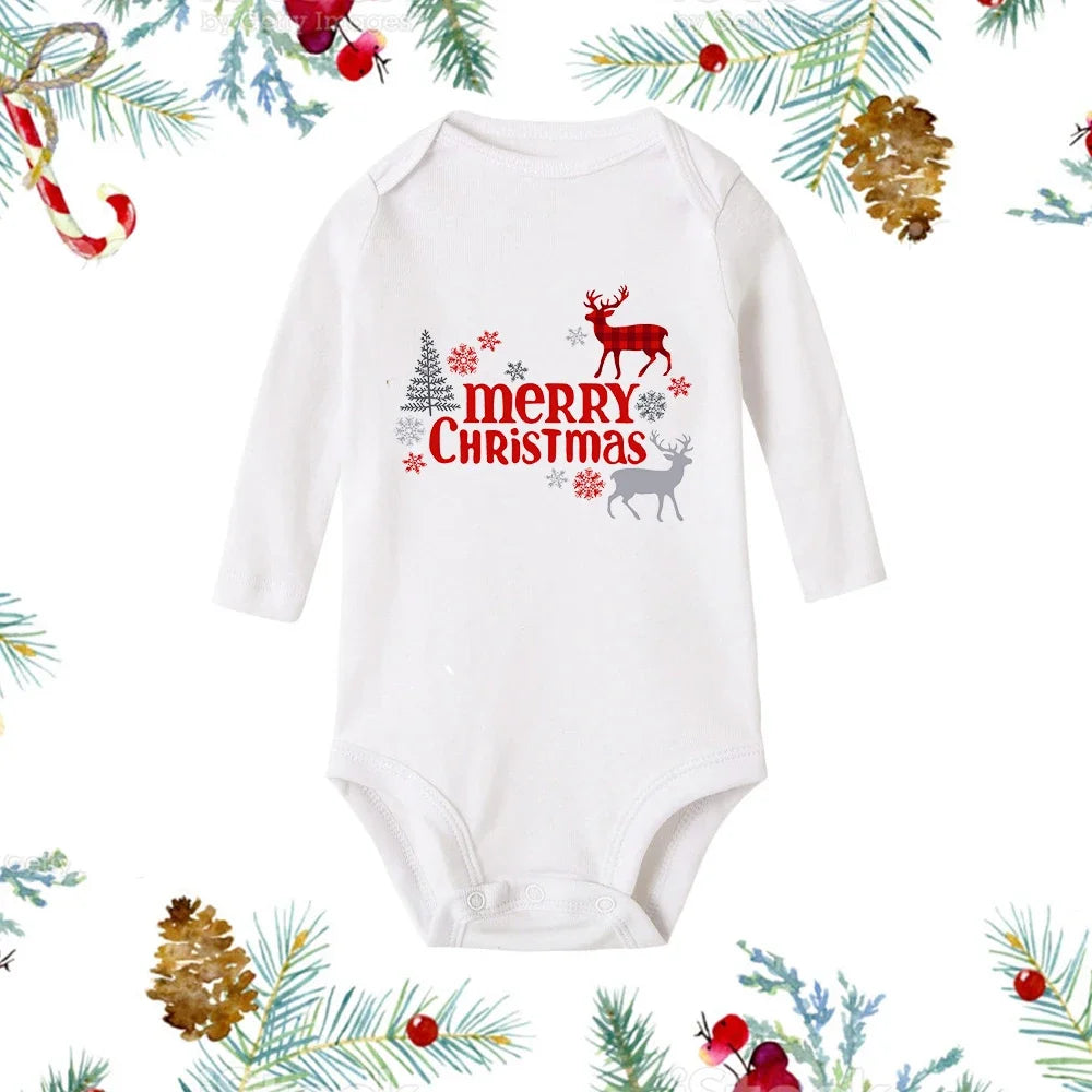My First Christmas Long Sleeve Baby Romper