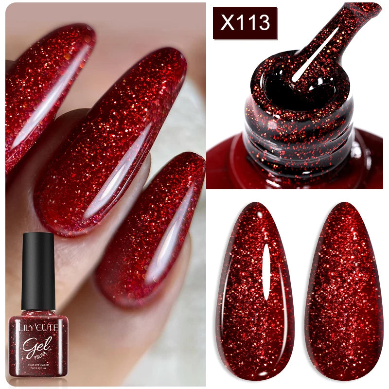 LILYCUTE 5ml Reflective Glitter Nail Liner Gel - Sparkle Art Polish