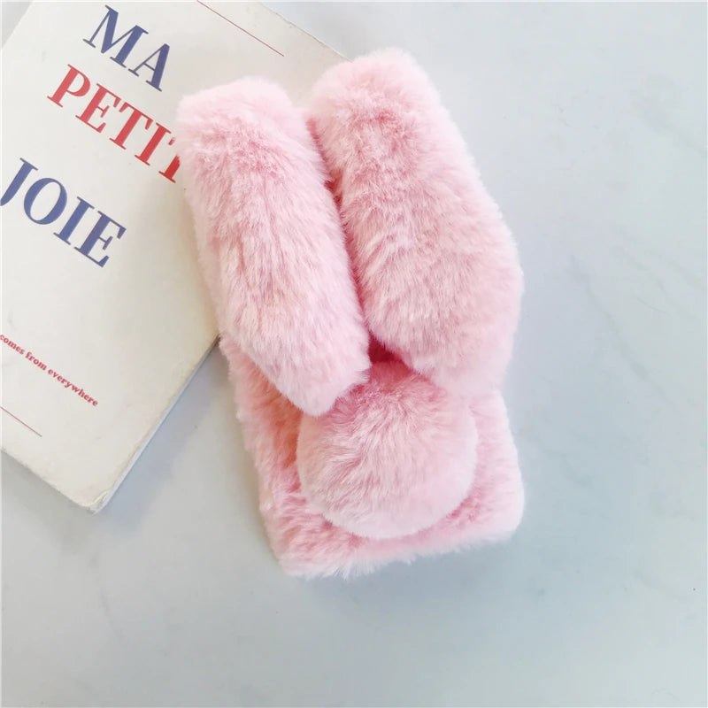 Furry Rabbit Plush iPhone Case
