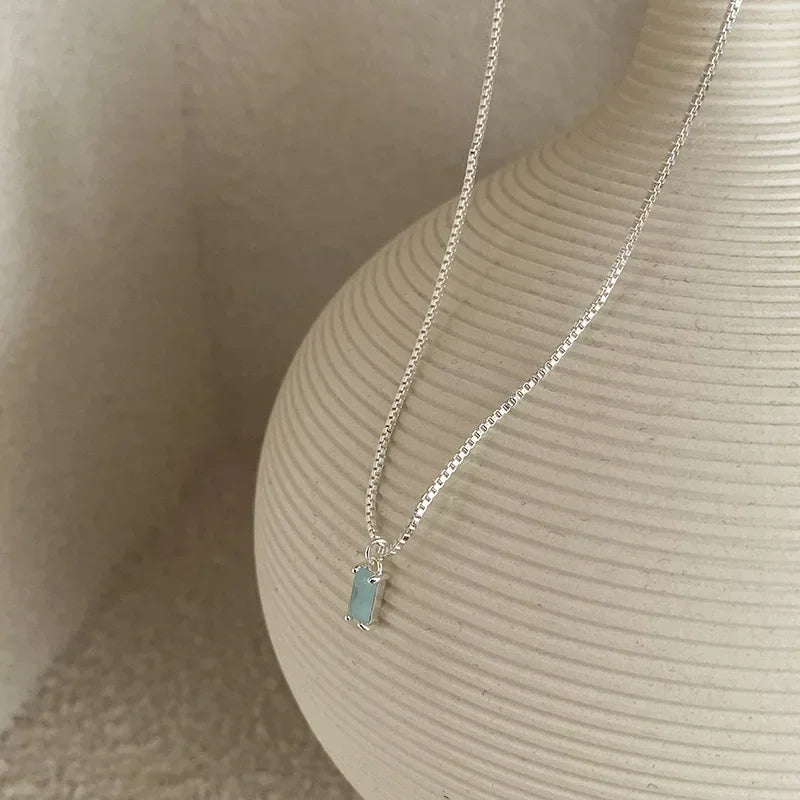 Sparkling Silver-Tone Clavicle Chain Necklace