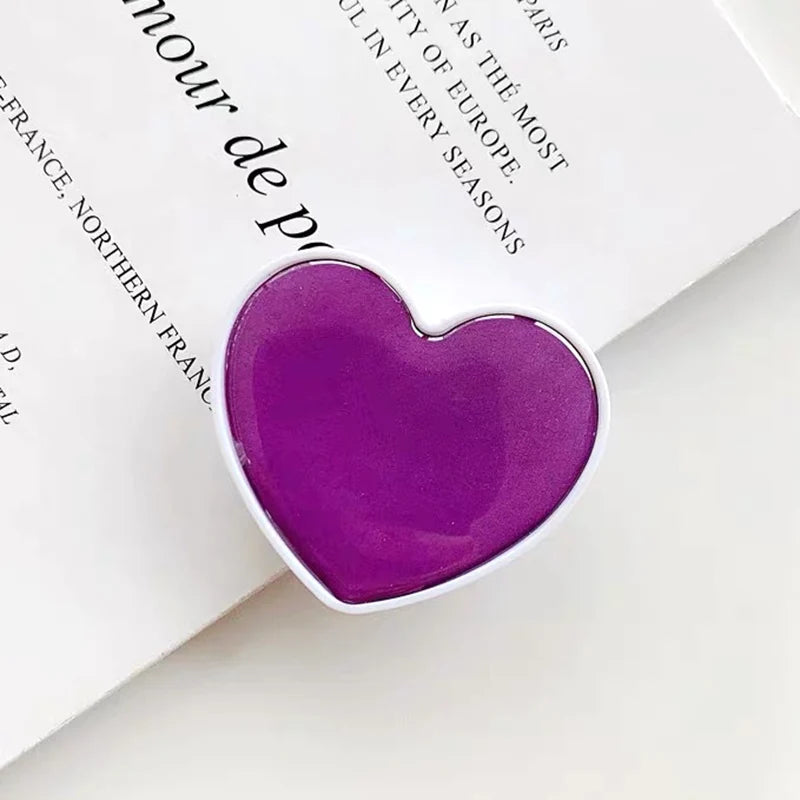 Heart-Shaped Universal Phone Socket Grip Stand for iPhone & Samsung