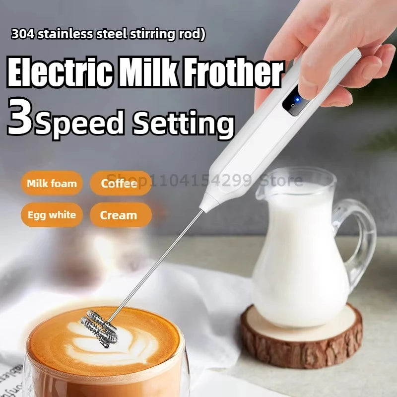 Rechargeable 3-Speed Handheld Food Mixer, Milk Frother and Egg Beater
