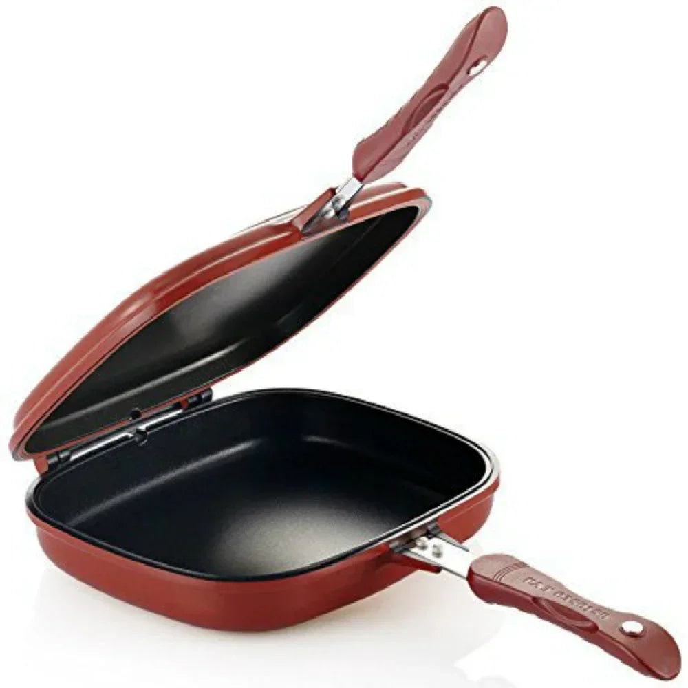 Double-Sided Nonstick Grill Frying Pan and Skillet