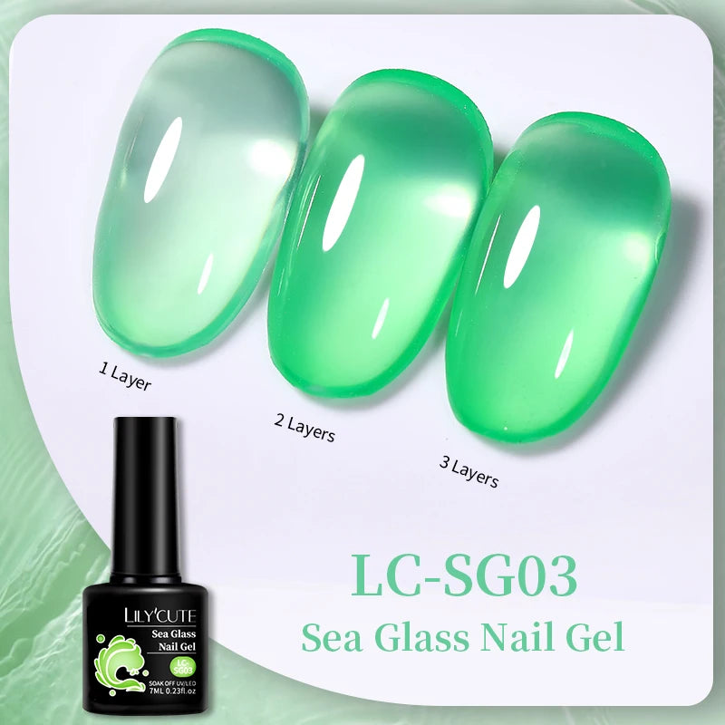 LILYCUTE 7ml UV LED Gel Nail Polish with 129 Color Options