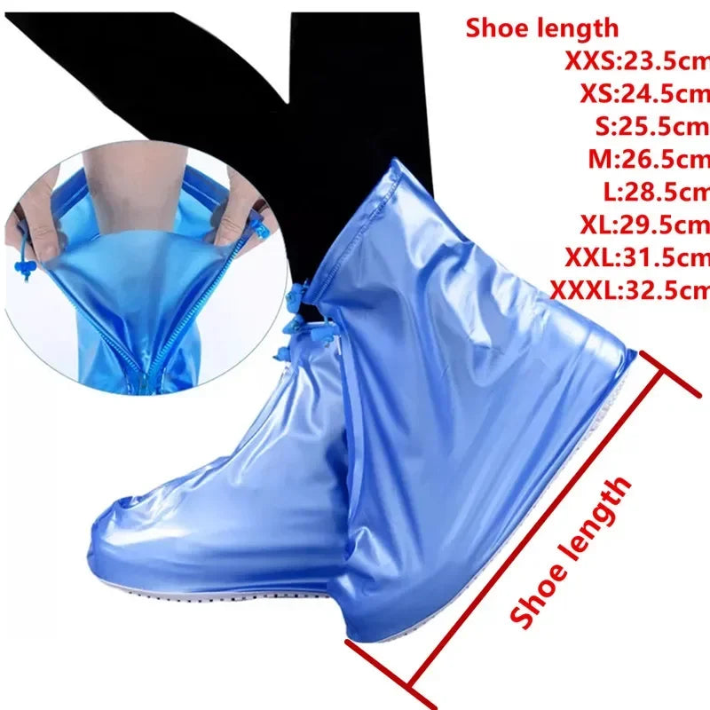 Reusable Waterproof Shoe Covers with Non-Slip PVC Protection