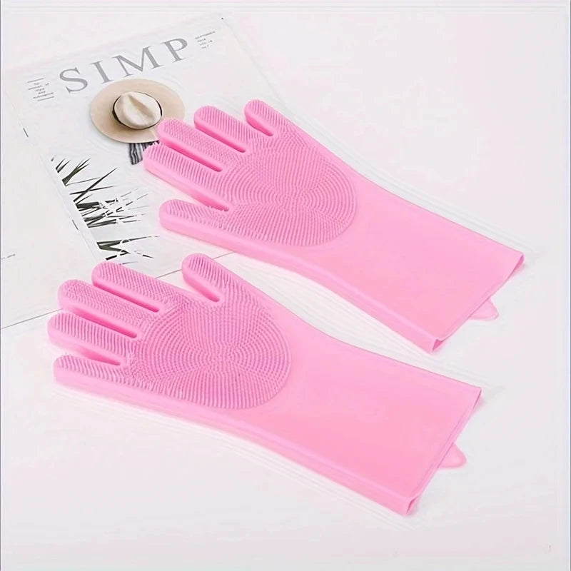 Rubber Pet Grooming Cleaning Glove for Dog & Cat Bathing