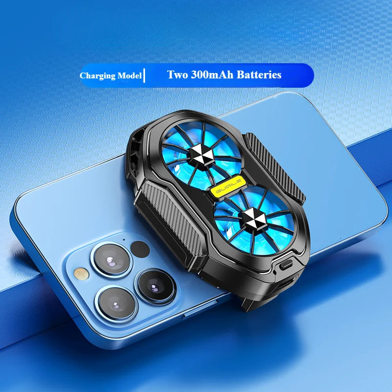 FS01 Dual-Fan Mobile Phone Cooler with USB Back Clip Radiator