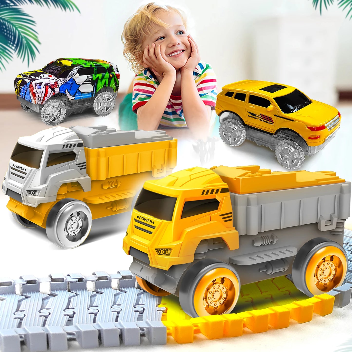 Magic Climbing Track Engineering Car Set - Educational Train Toy